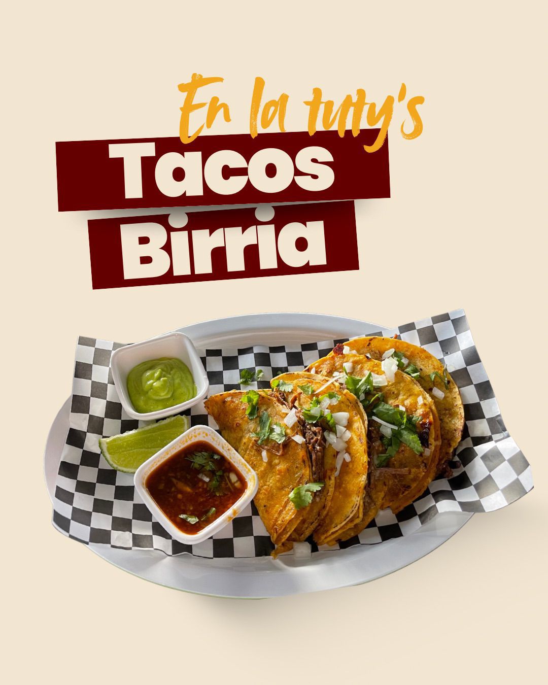Tacos birria 3 unidades