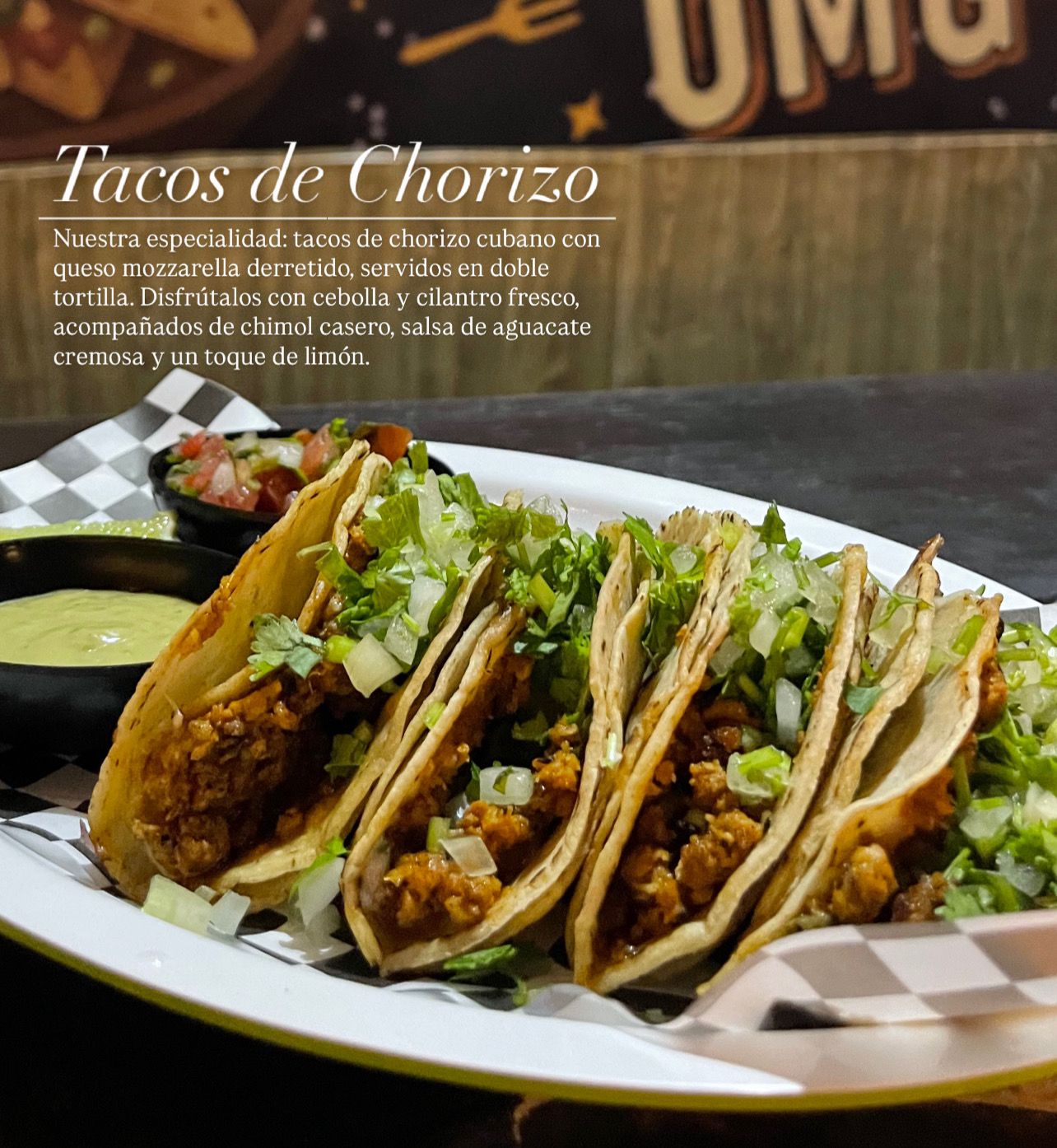 Tacos de chorizo